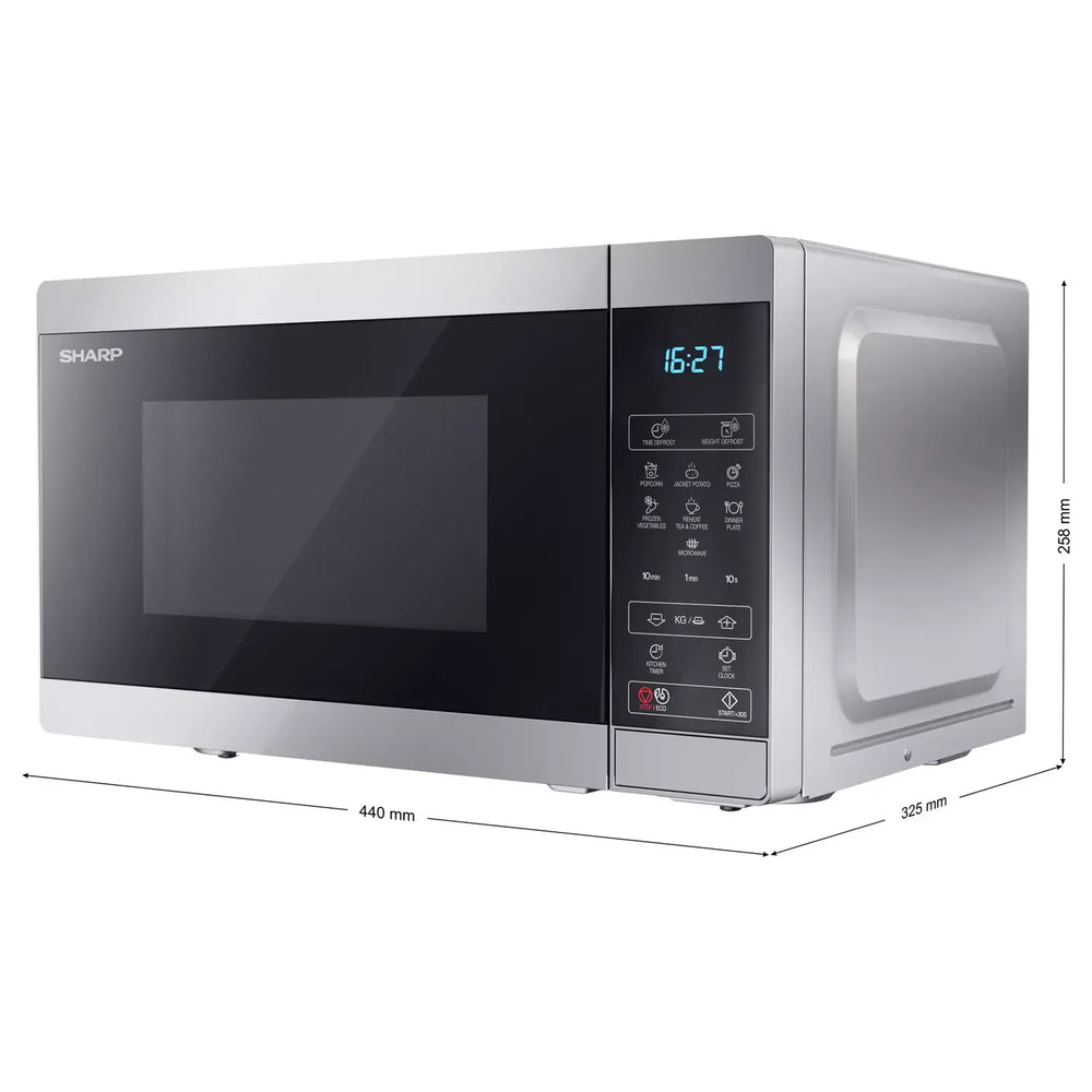 Sharp 20L freistehend Mikrowelle - Silber | YC-MS02U-S