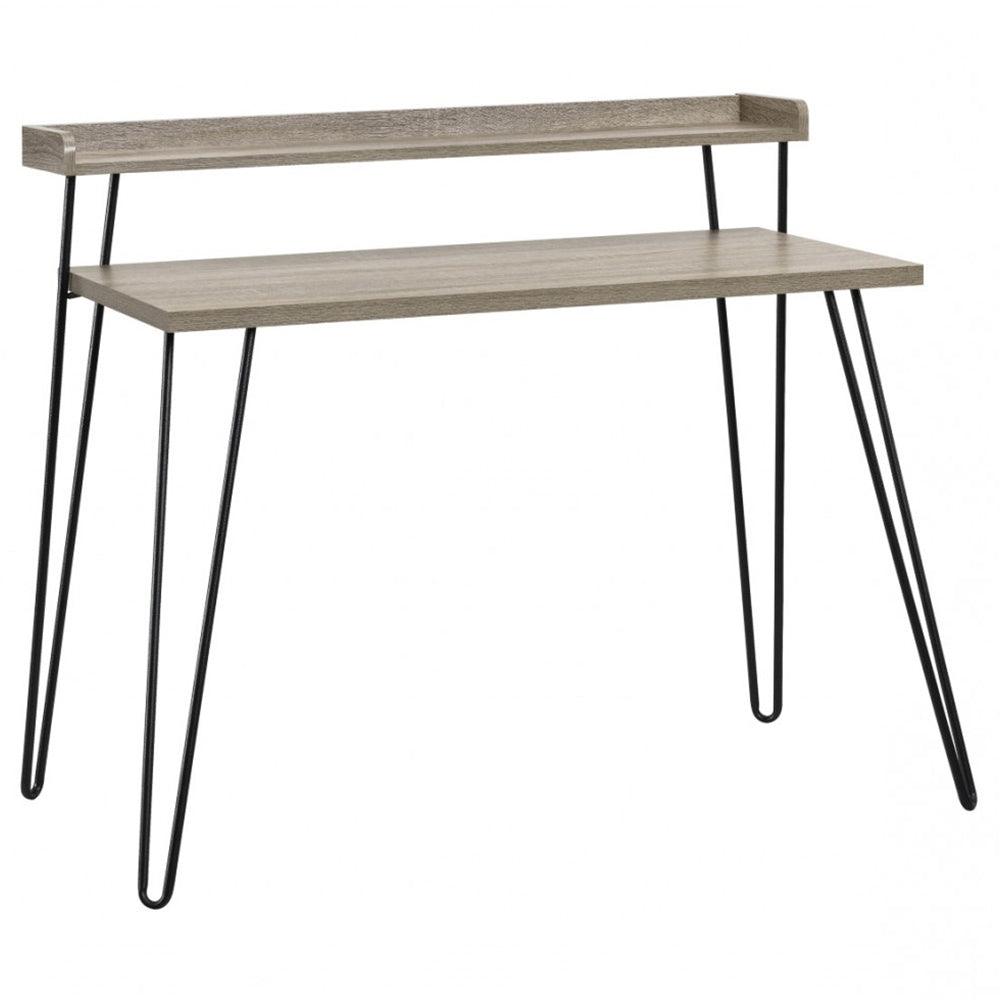 Ameriwood Home Haven Retro Computer Desk with Riser - Gray Oak | 9881096COMUK