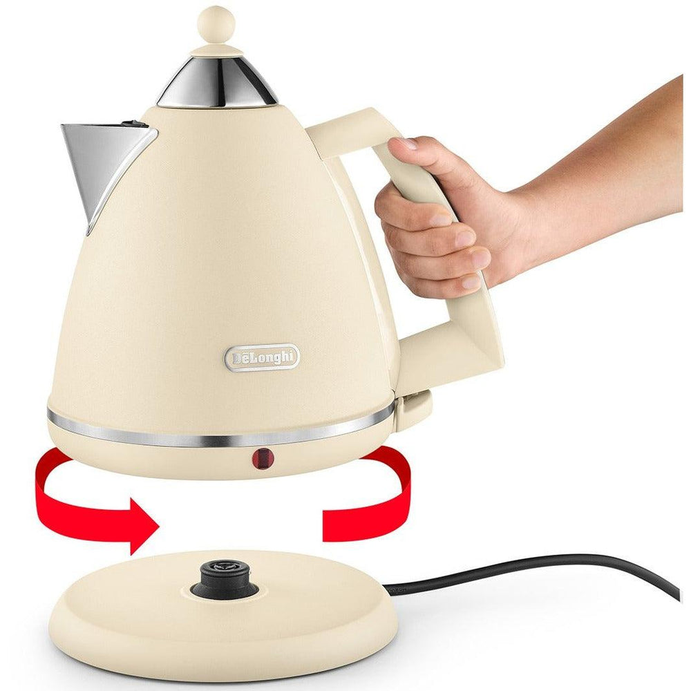 DeLonghi Argento Flora 1.7L Wasserkocher - Beige | KBX3016.BG