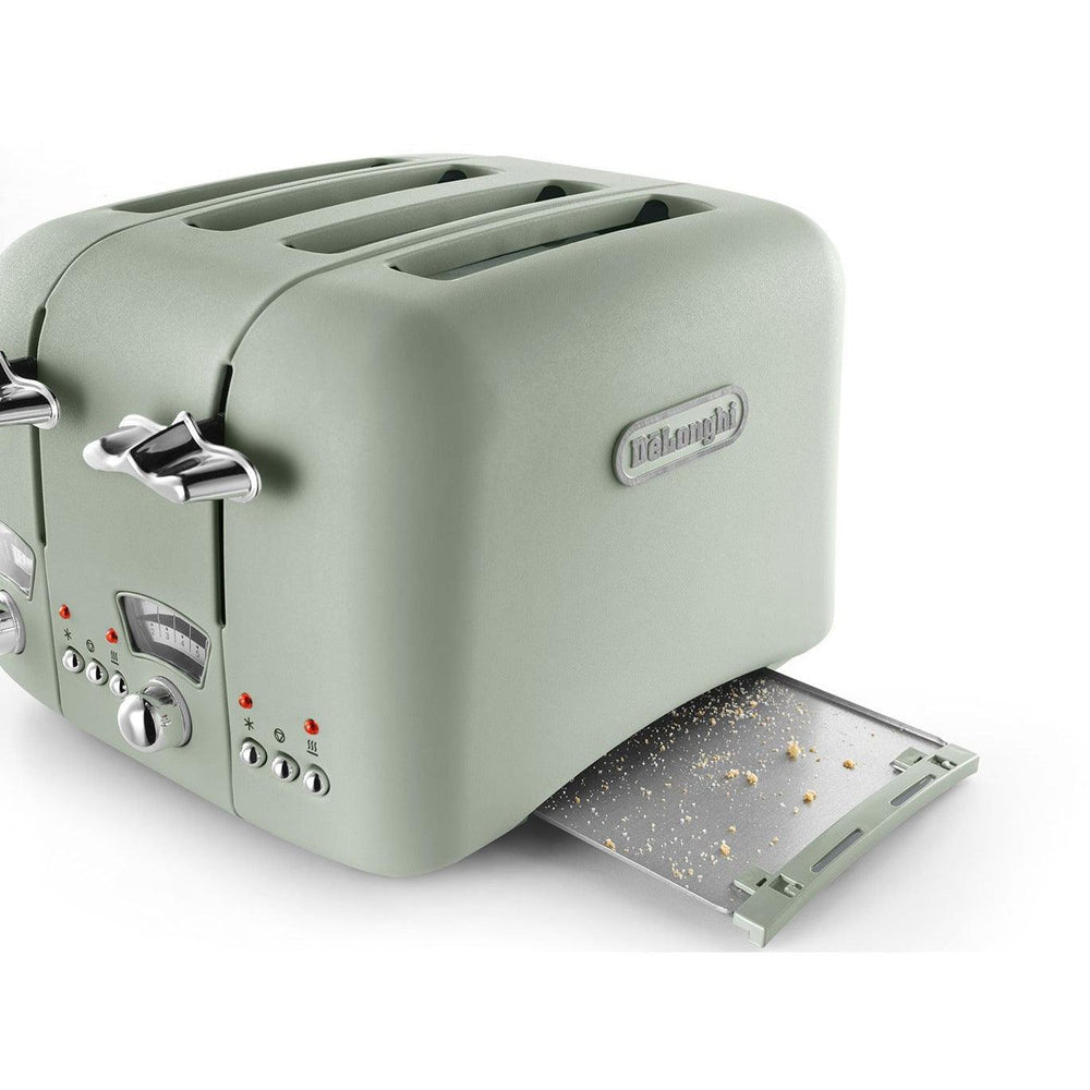 DeLonghi Argento Flora 1800W 4 Slice Toaster - Grün | CT04.GR