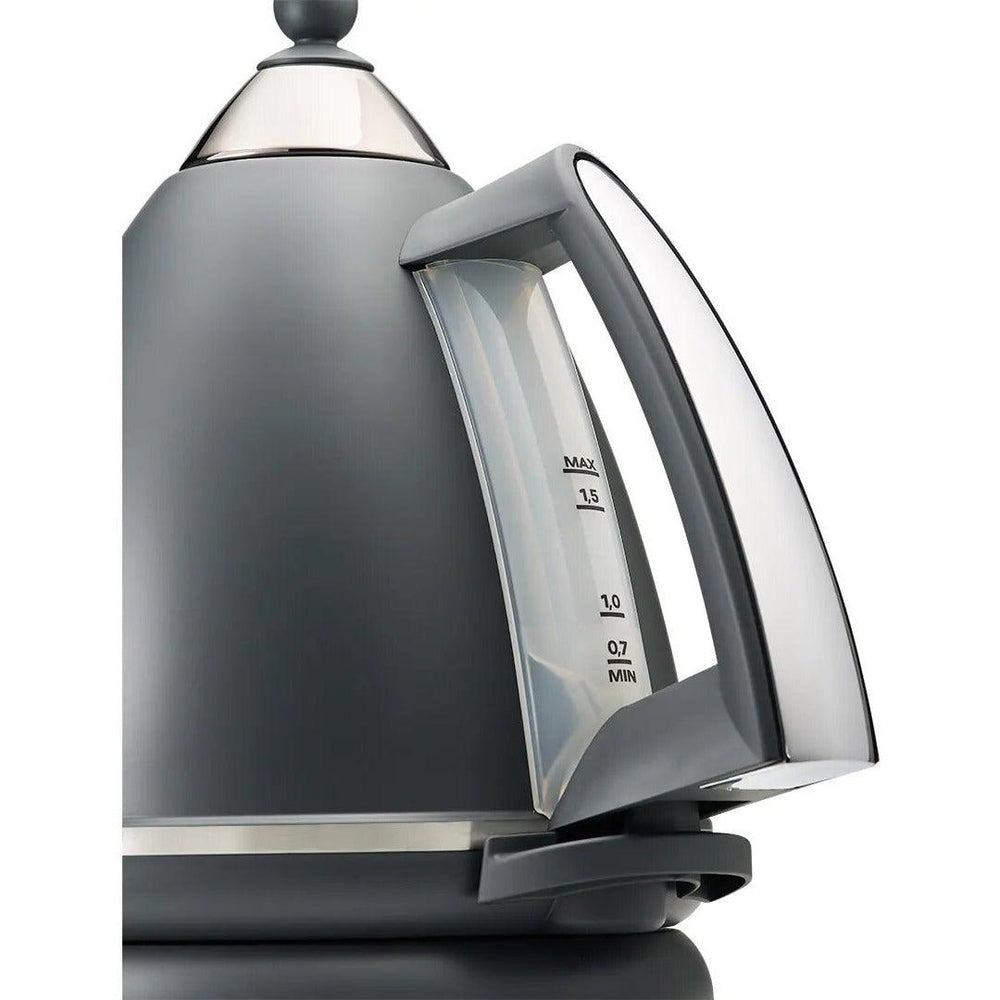 DeLonghi Argento Silva 1.7L Wasserkocher - Grau | KBX3016.GY