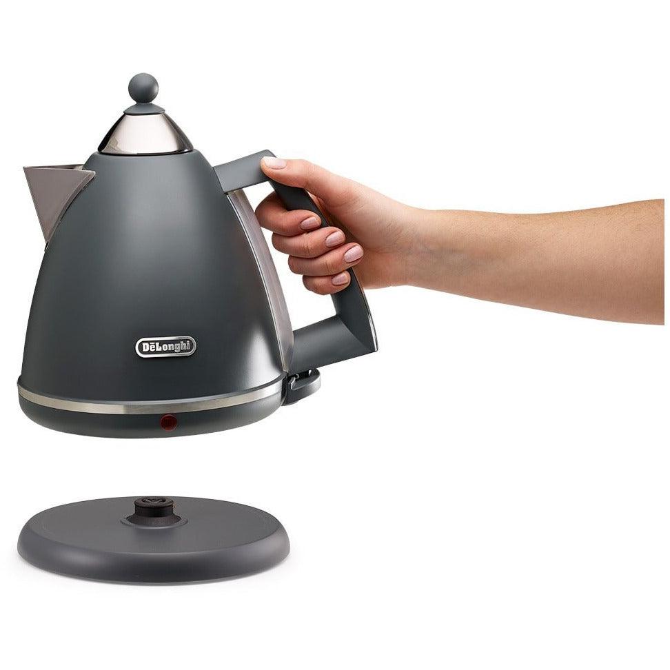 DeLonghi Argento Silva 1.7L Wasserkocher - Grau | KBX3016.GY