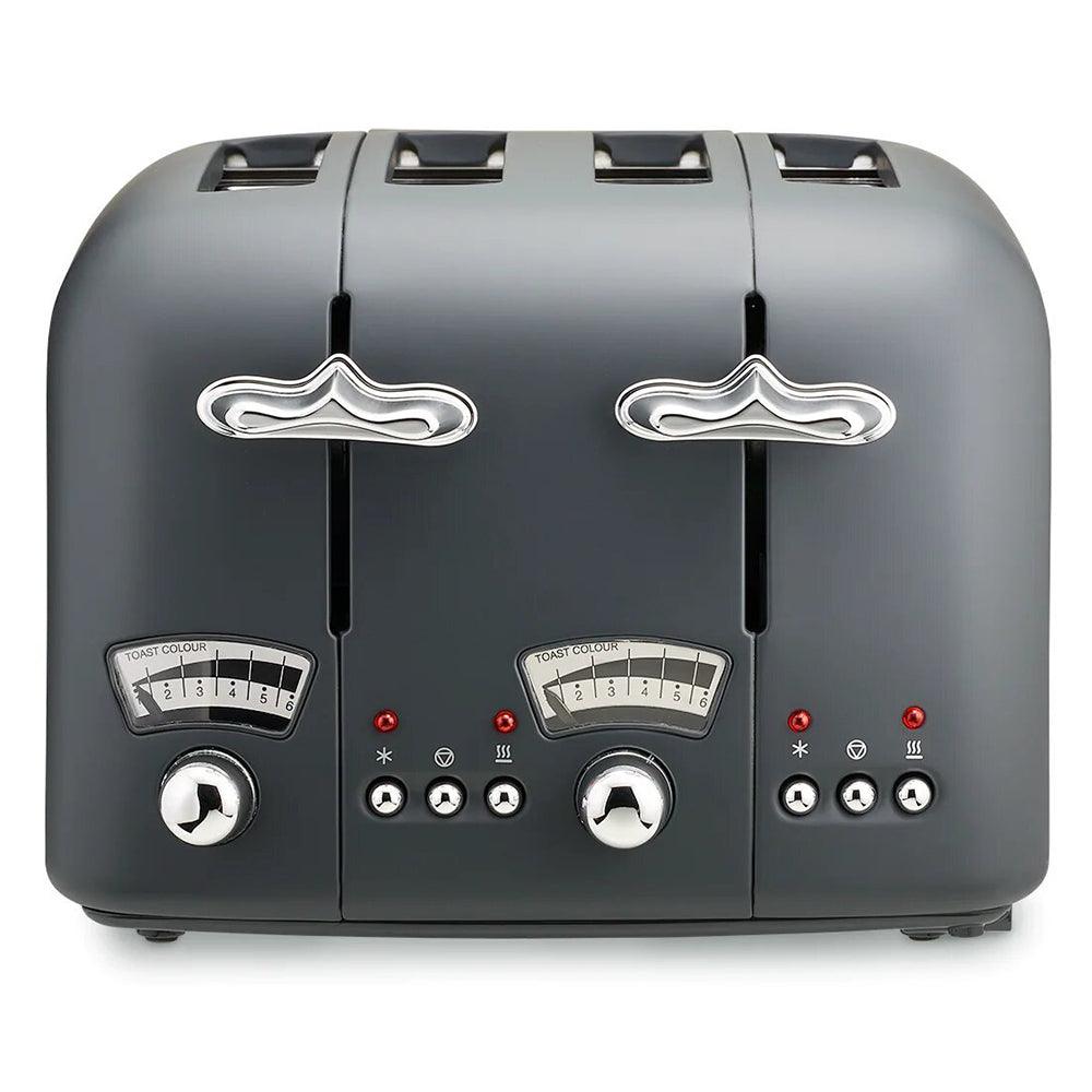 DeLonghi Argento Silva 1800W 4 Slice Toaster - Grau | CT04.GY