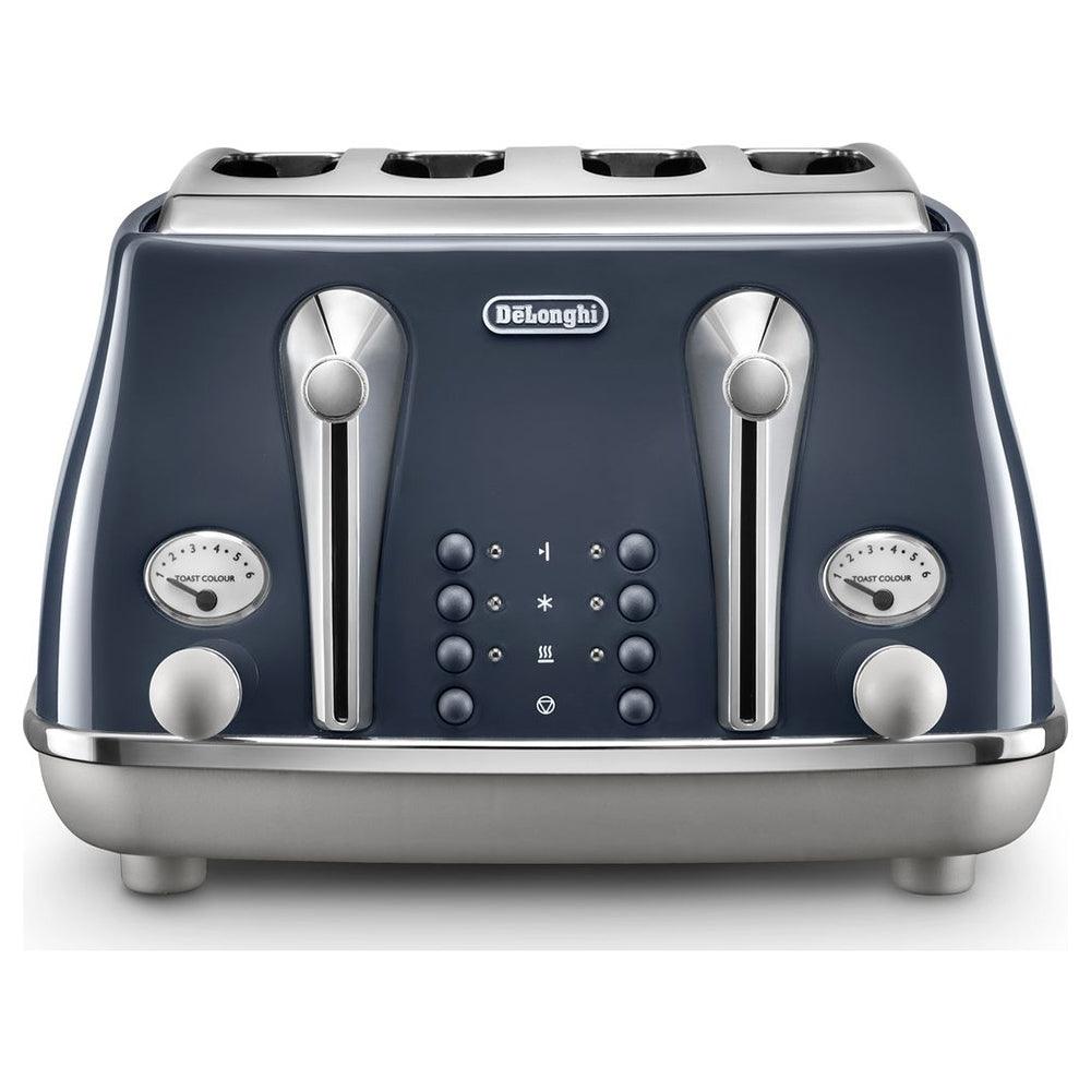 DeLonghi Icona 1800W 4 Slice Toaster - Blau | CTOC4003.BL