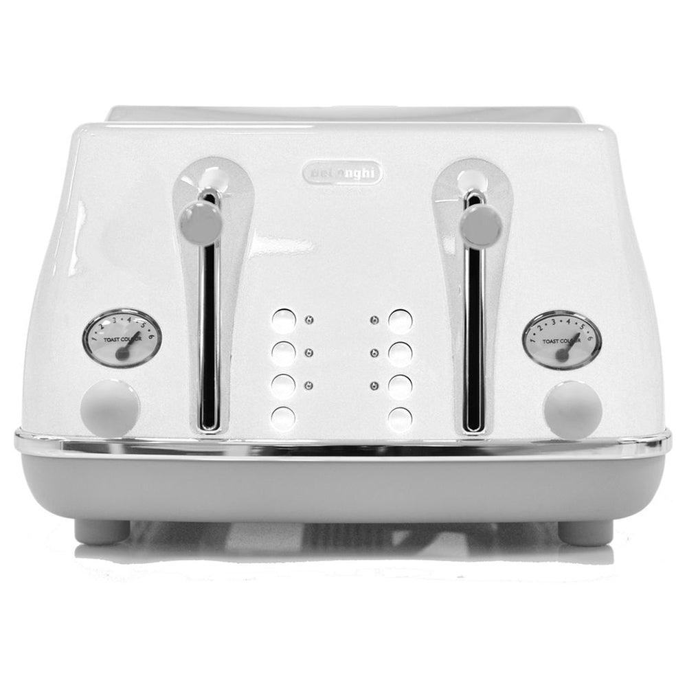 DeLonghi Icona 1800W 4 Slice Toaster - Weiß | CTOC4003.W