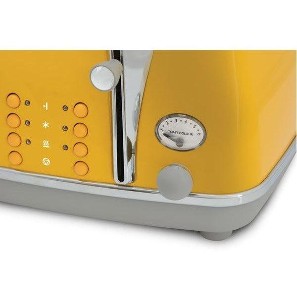 DeLonghi Icona 1800W 4 Slice Toaster - Yellow | CTOC4003.Y