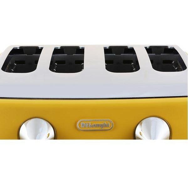 DeLonghi Icona 1800W 4 Slice Toaster - Yellow | CTOC4003.Y