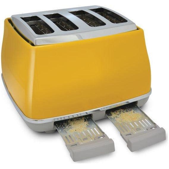 DeLonghi Icona 1800W 4 Slice Toaster - Yellow | CTOC4003.Y