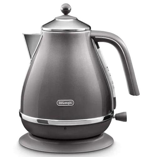 DeLonghi Icona Metallics 1.7L Kettle - Grey | KBOT3001.GY