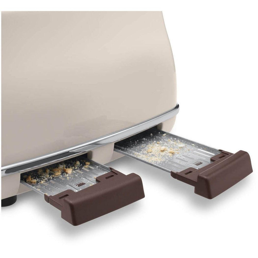 DeLonghi Icona Vintage 1800W 4 Slice Toaster - Beige | CTOV4003.BG