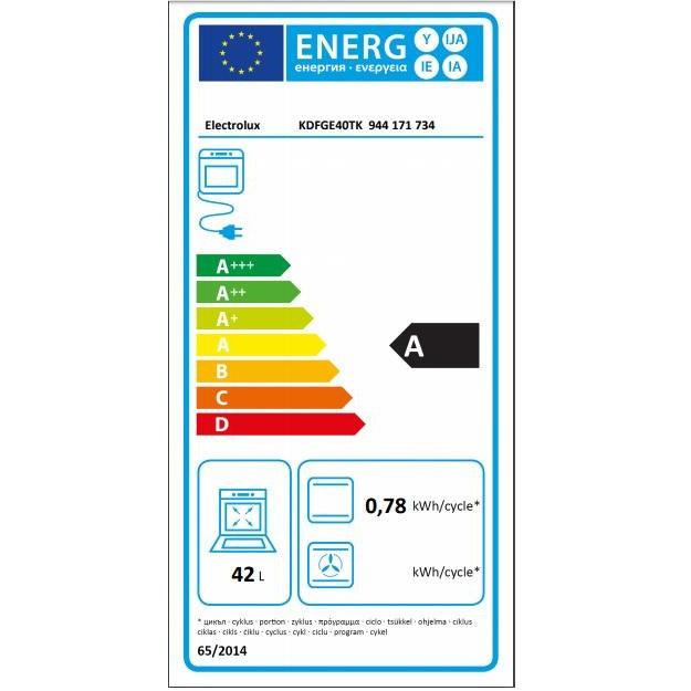 Electrolux 108L Einbau Electric Doppelbackofen - Schwarz | KDFGE40TK