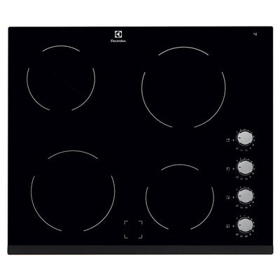Electrolux 60CM 4 Zone Electric Ceramic Kochfeld - Schwarz | EHF6140ISK