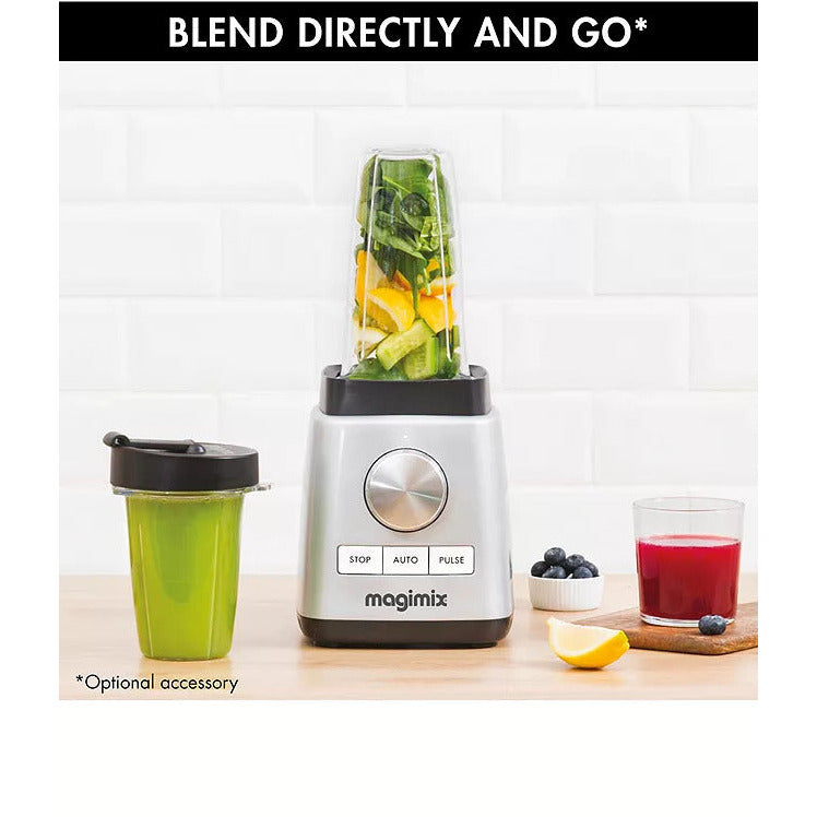 Magimix Blender Power 3 1000W Compact Blender - Matte Chrome | 11641