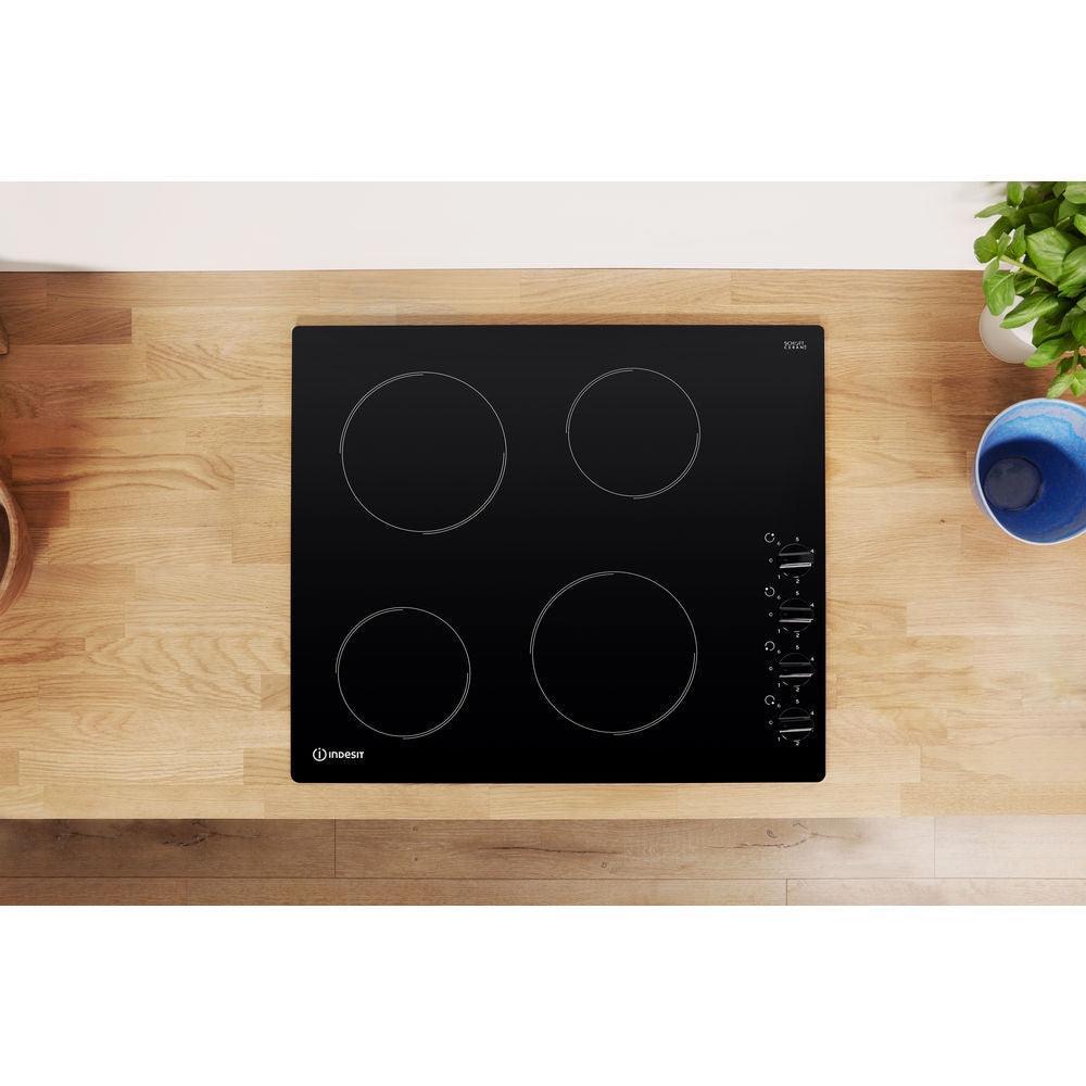 Indesit 60CM 4 Zone Electric Ceramic Kochfeld - Schwarz | RI860C