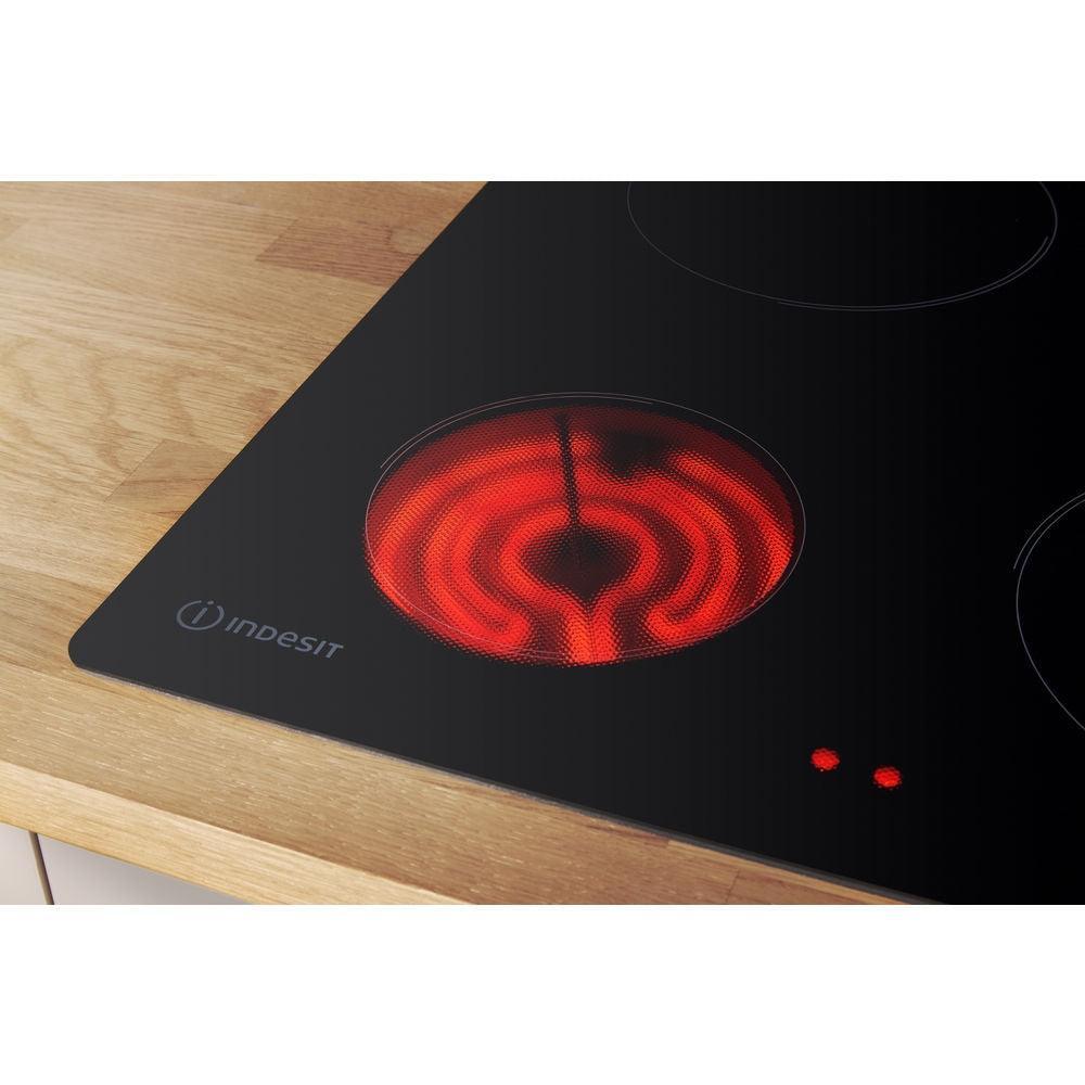 Indesit 60CM 4 Zone Electric Ceramic Kochfeld - Schwarz | RI860C