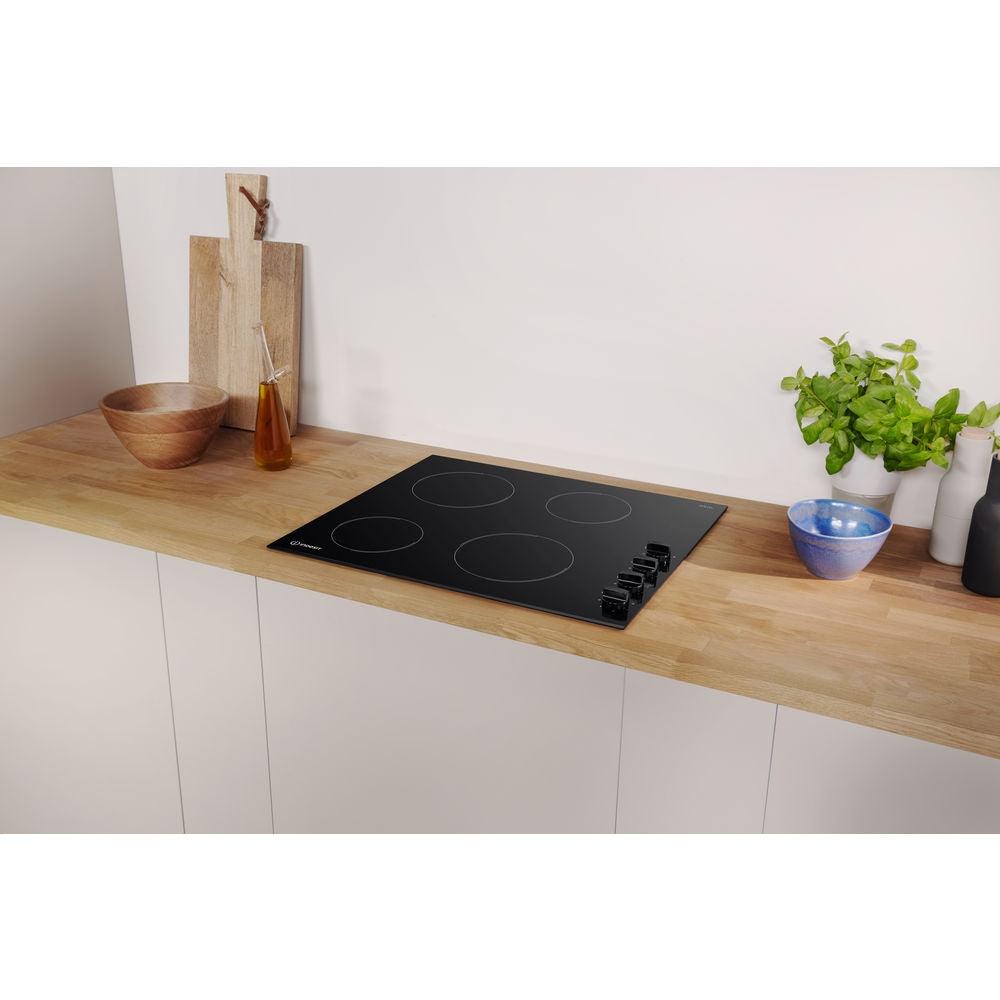 Indesit 60CM 4 Zone Electric Ceramic Kochfeld - Schwarz | RI860C