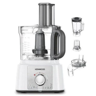 Kenwood Multipro Express 1000W Küchenmaschine - Weiß & Edelstahl | FDP65.860WH