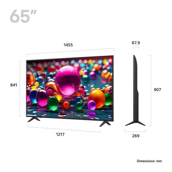LG UA75 65" 4K Smart TV - Schwarz | 65UA75006LA.AEK