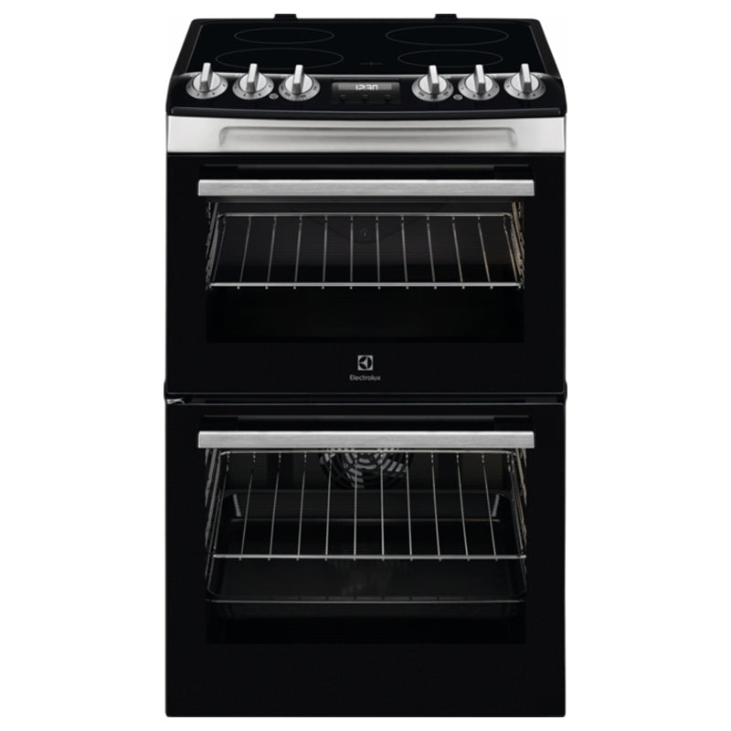 Electrolux 55CM Freestanding Electric Cooker - Black & Stainless Steel | LKR555100X