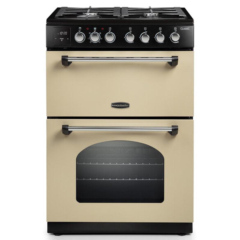 Rangemaster Classic 60CM freistehend Dual Fuel Herd - Cream & Chrome | CLA60DFFCR/C