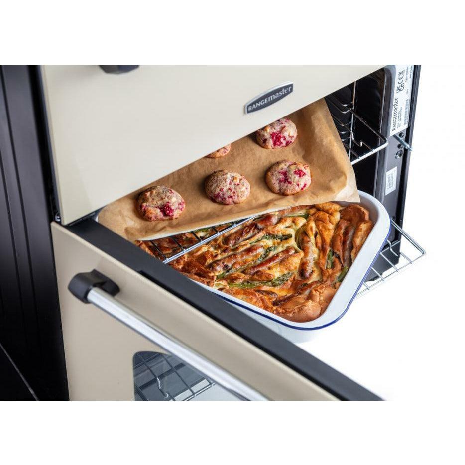 Rangemaster Classic 60CM freistehend Dual Fuel Herd - Cream & Chrome | CLA60DFFCR/C