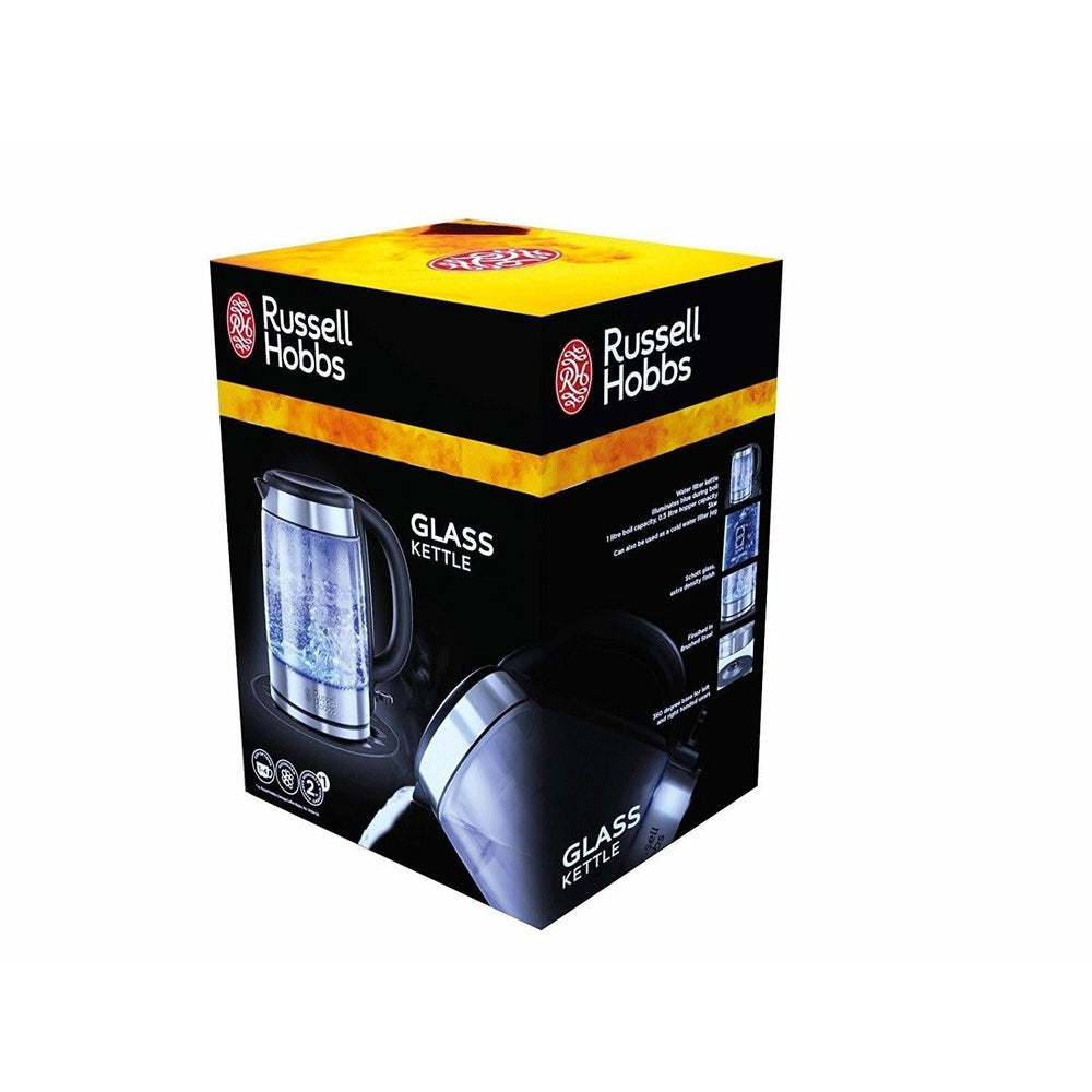 Russell Hobbs 1.7L Illuminating Glass Wasserkocher - Silber | 21600-10