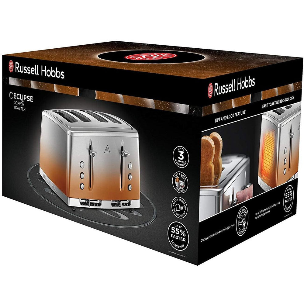 Russell Hobbs Eclipse 2400W 4 Slice Toaster - Copper Sunset | 25143