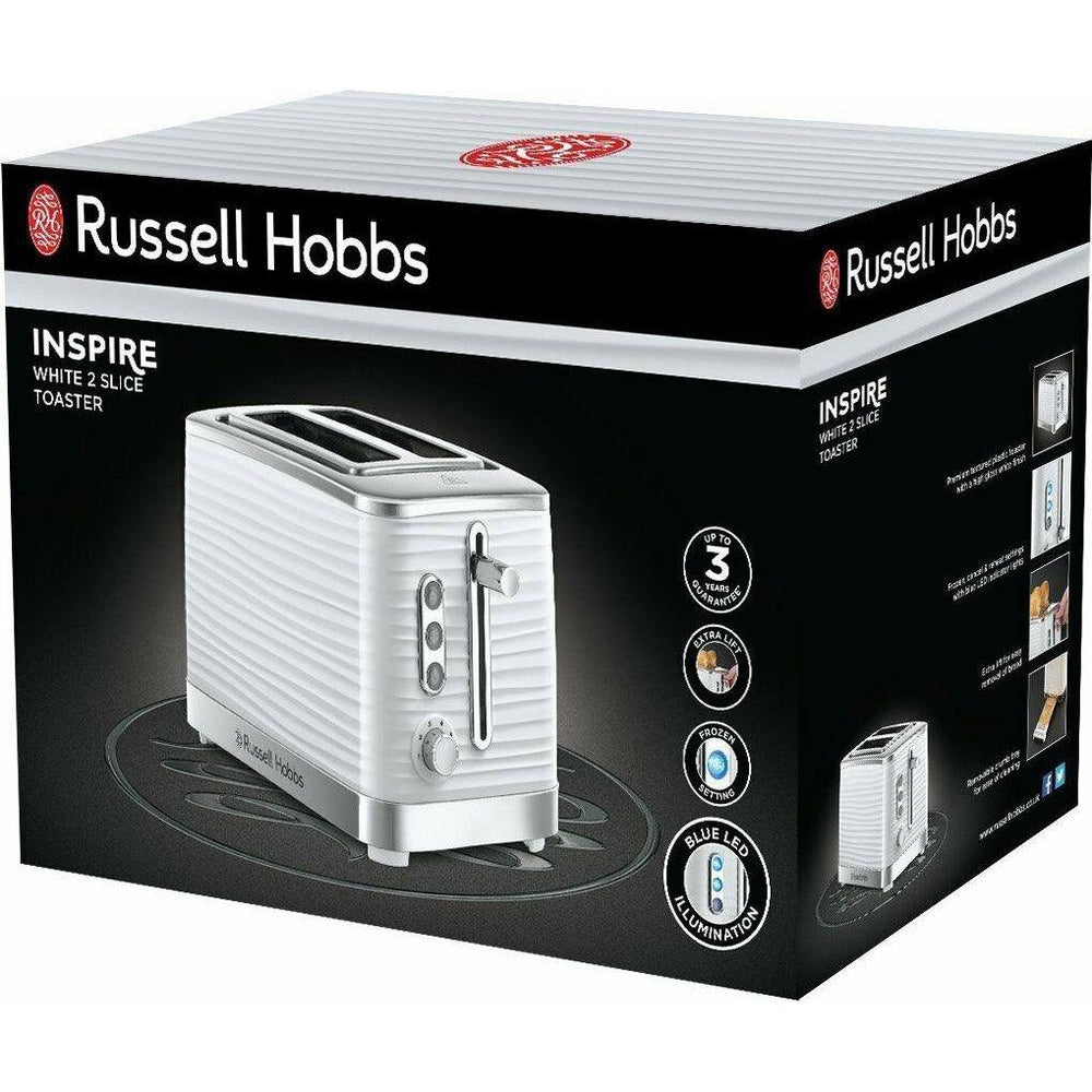 Russell Hobbs Inspire 1050W 2 Slice Toaster - Weiß | 24370