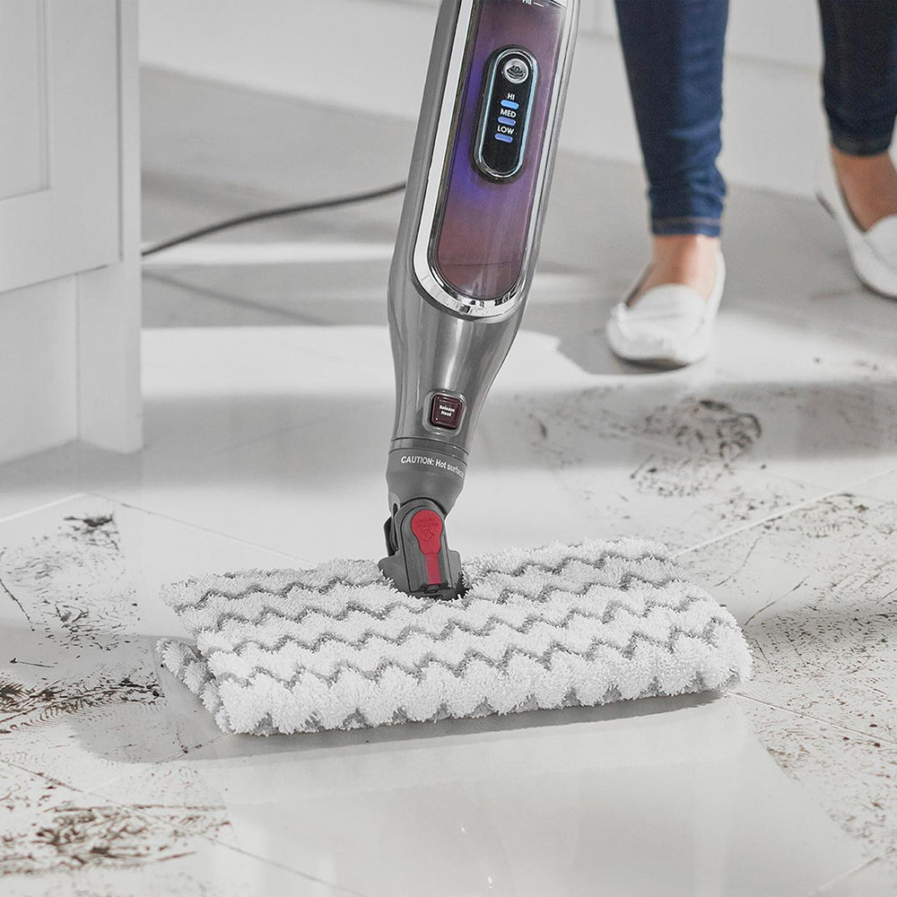 Shark 1200W Klik und Flip Automatic Steam Pocket Mop - Steel Grau | S6003UK
