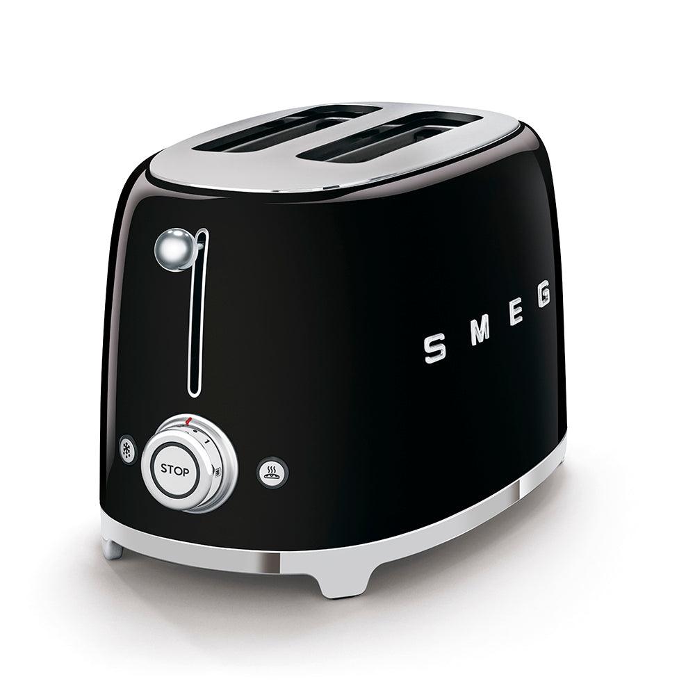 Smeg 950W 2 Slice Toaster - Black | TSF01BLUK