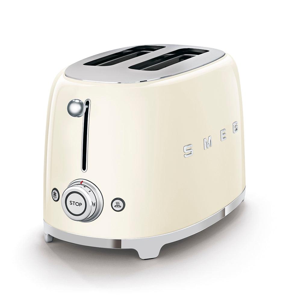 Smeg 950W 2 Slice Toaster - Cream | TSF01CRUK