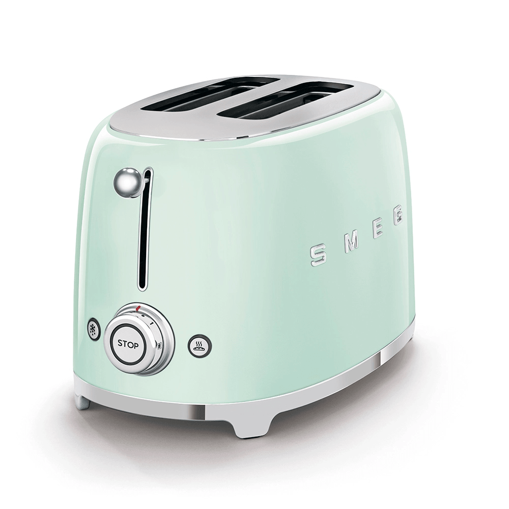 Smeg 950W 2 Slice Toaster - Pastel Grün | TSF01PGUK