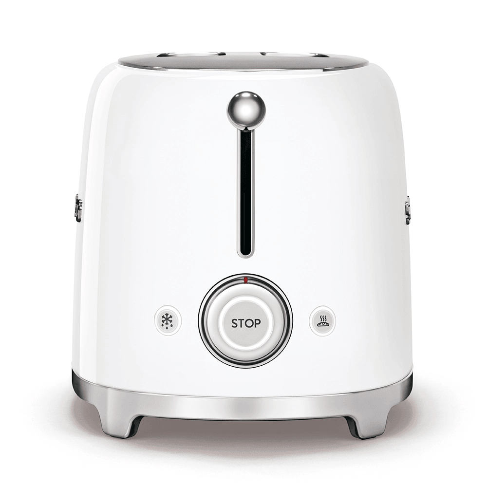 Smeg 950W 2 Slice Toaster - Weiß | TSF01WHUK
