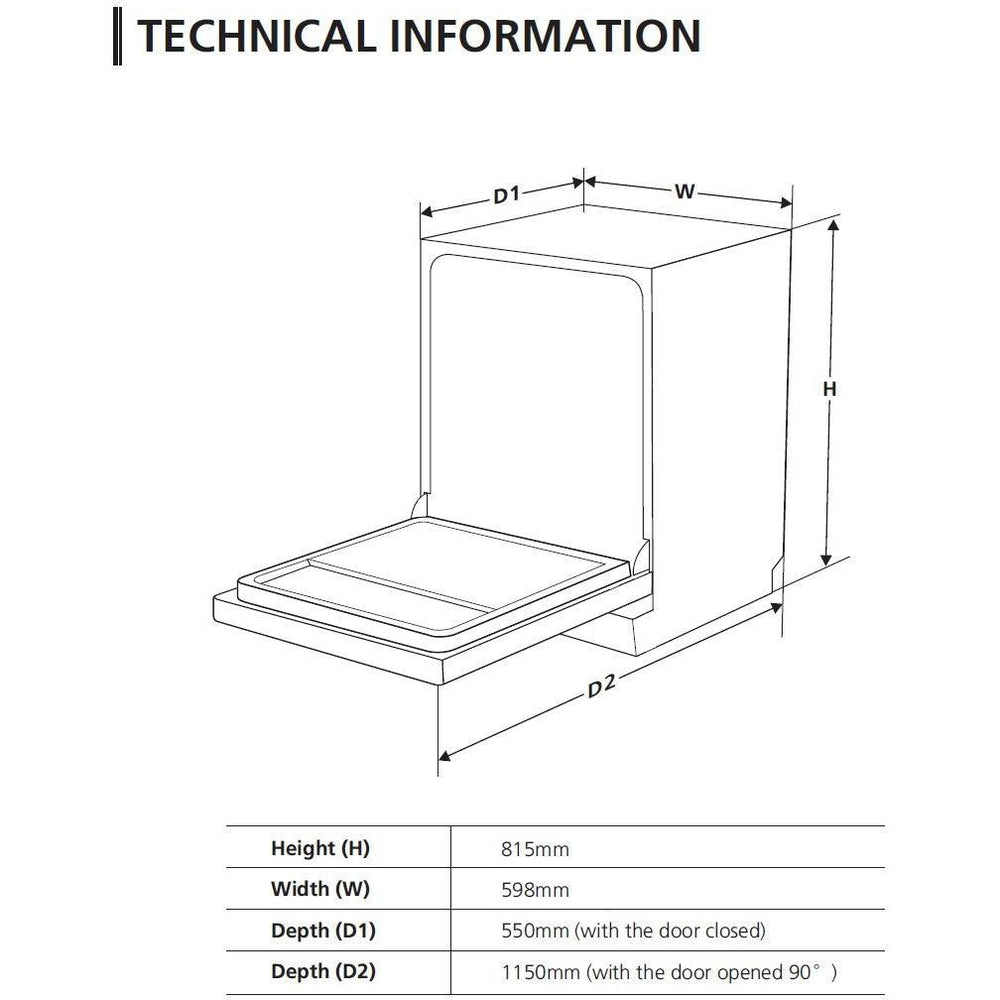 Thor 60CM Einbau Standard Geschirrspüler - Edelstahl | T3612M2INT