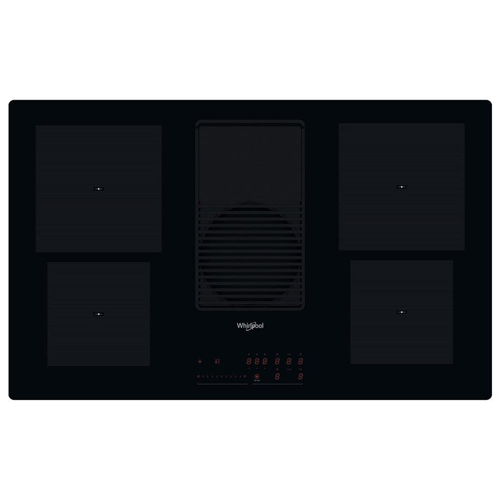 Whirlpool 85CM 4 Zone Induction Hob with Ventilation System - Black | WVH92KFKIT